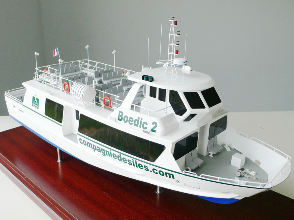 Maquette du bateau de tranport de passager Boedic du chantier naval GAMELIN