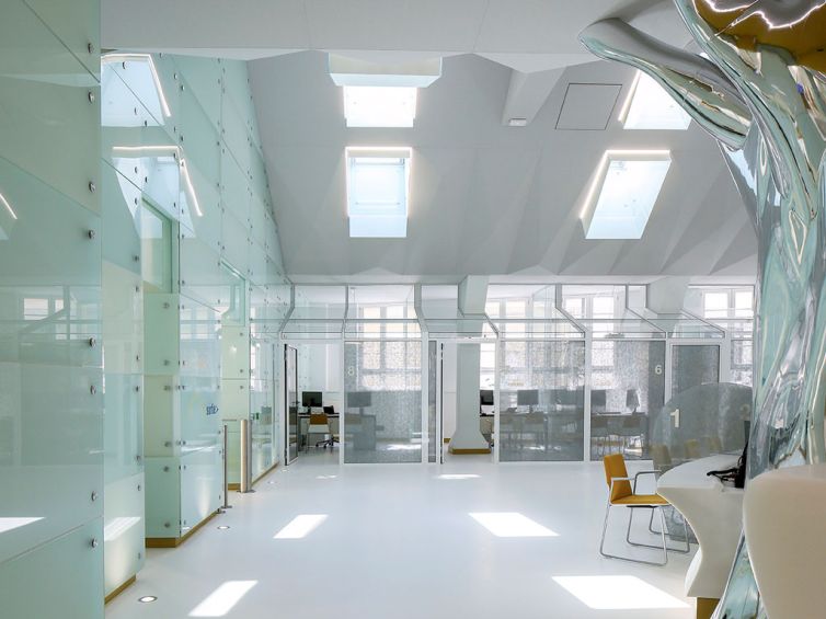 aménagement intérieur verre chrome mairie clamart