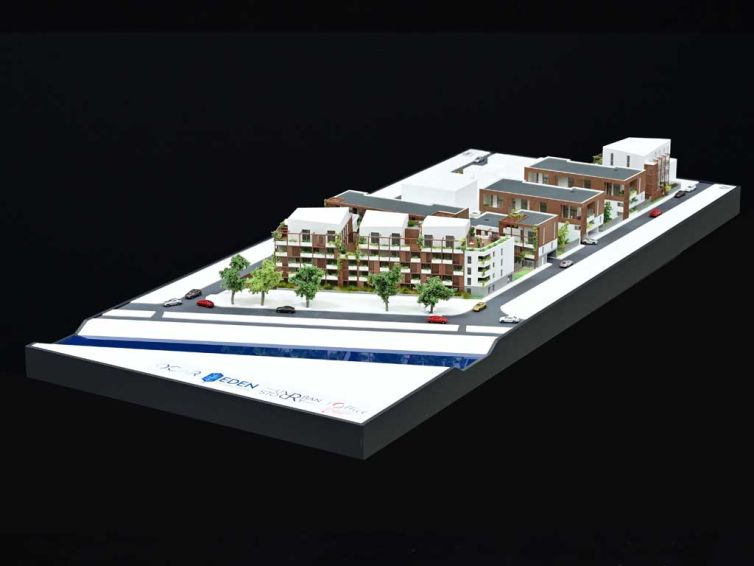 maquette projet immobilier 1 200eme OCAR La Rochelle groupe EDEN promotion
